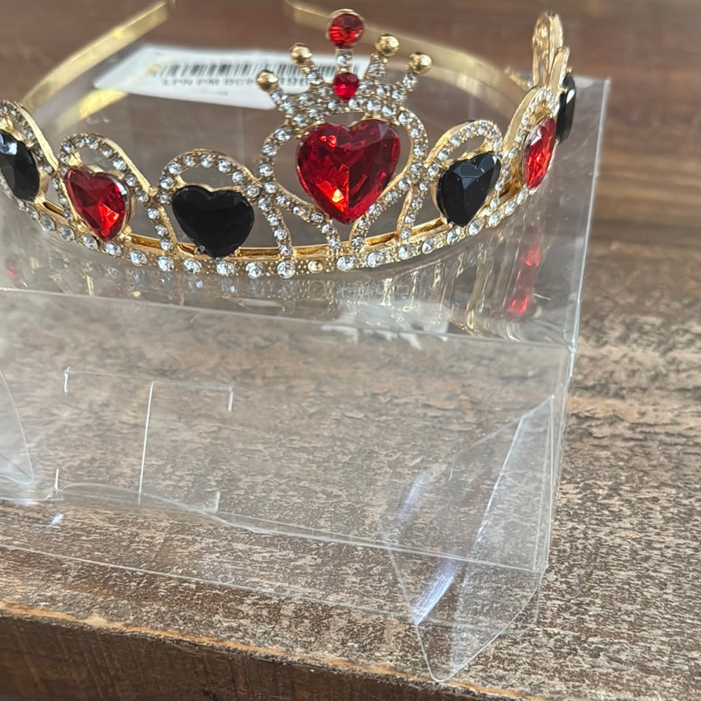 Red and Black Gemstone Tiara Hair Accessory